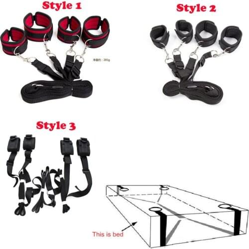 Sex Products Adult Games Bondage Strap On Bed Restraint Bondage HandCuffs Ankle Cuffs Sex Love BDSM Adult Sex Toys For Couples