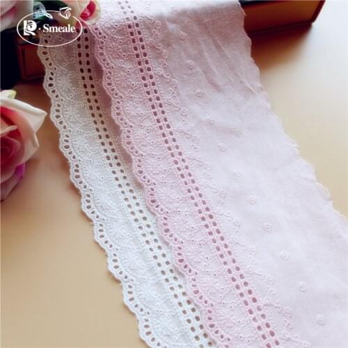 Exquisite Cotton Embroidery Lace Openwork Cotton Cloth DIY Clothing Accessories Curtains width 14cm RS3030