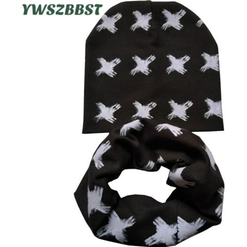 Baby Hat Scarf set New Fashion Beard Glasses Baby Boy Hat Baby Girl Hat Kids Children Scarf Collars + Warm Cap Beanies 2pcs