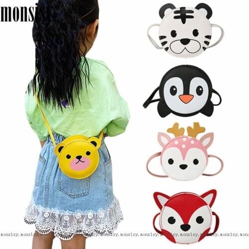 Monsisy Lolita Bag For Girl Purse and Handbag Baby PU Leather Coin Pouch Cartoon Animal Small Money Shoulder Bag Children Wallet