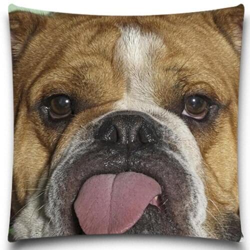 Climbing a chubby puppy Pillows Case Cotton Polyester Sofa Car Cotton Cushion Cover Creative Decoration Square 5 size 9 style
