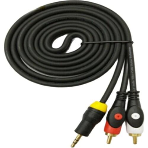 Copper Audio Cable Connector 3.5mm Male to 2RCA adapter 3M long