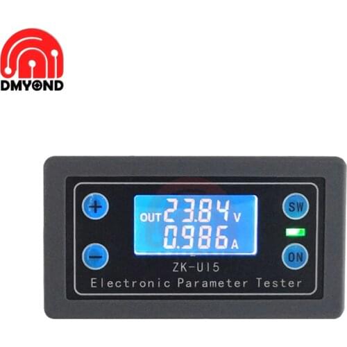 DC 5V-38V Multi-function Voltmeter Ammeter Digital LCD Display Volt Current Voltage Meter Tester Sound Light Alarm Indicator