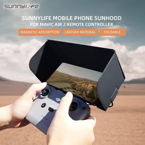Mobile Phone Sun Hood Magnetic Foldable Sunshade Accessories for DJI Mavic Air 2 Remote Controller