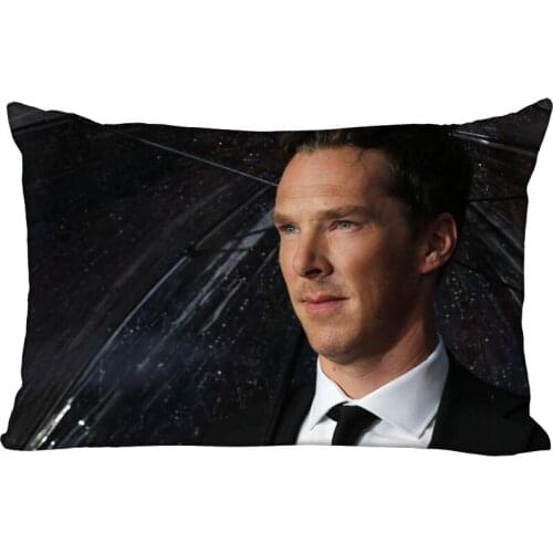 New Custom Benedict Cumberbatch Printing pillowcover Two sides Standard Satin Silk Soft Rectangle Pillowcases zipper More size