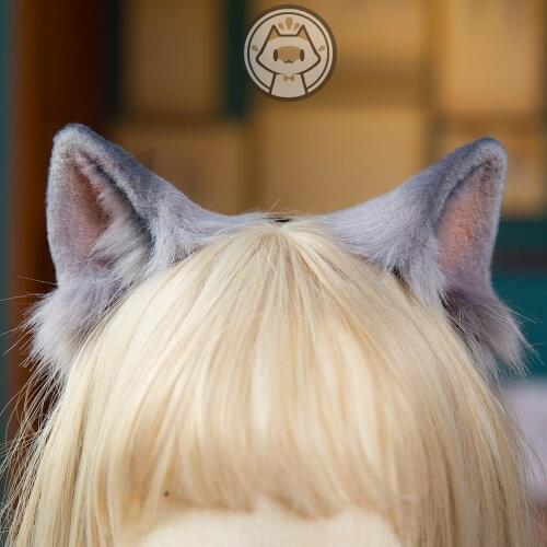 MMGG New Cat Neko Ears Hairhoop Headwear Headband For Anime Lolita Cosplay Costume Earring Accessories Headwear Headband