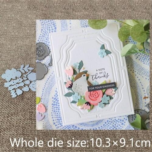 New Design Craft Metal stencil mold Cutting Dies Spring Florals decoration scrapbook die cuts Album Paper Card Craft Embossing