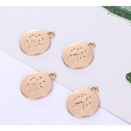 Charm Jewelry Dog Footprint Pendant DIY Bracelet Necklace Discovery Metal Accessories