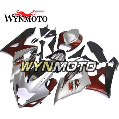 Complete Fairings Kit For GSXR1000 2005-2006 05 06 K5 Injection Fairing ABS Plastics Cowlings Cowling Frames Covers Red Silver