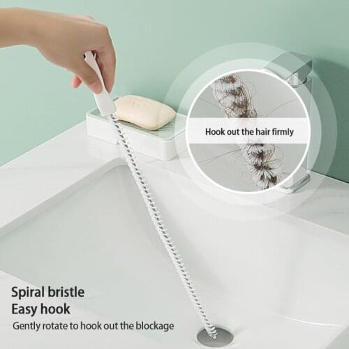 Unblock The Cleaning Brush Drain Toilet Pipe Clean Brush Manually Prevent Clogging Household Professional Kitchen Cleaning Tools