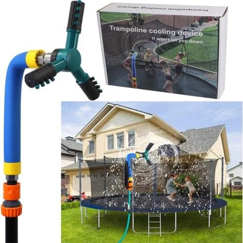 Summer Trampoline Sprinklers Outdoor Cooling Sprinkler Pipe Kids Water Fun Automatic Watering Irrigation Garden Accessories