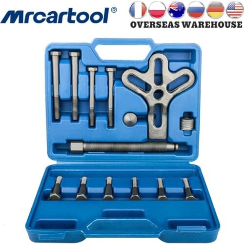 MR CARTOOL 13pcs Bearing Puller Harmonic Balancer Steering Wheel Removal Set Car Tool Crankshaft Gear Bearing Pullery Repair Kit