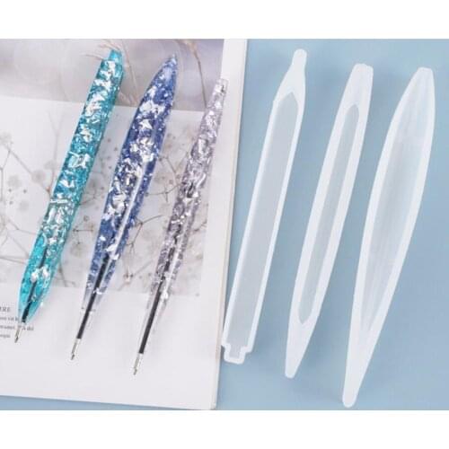 Silicone Mould Dried Flower Resin Decorative Craft DIY Ballpoint pen Pole shpe Type epoxy resin molds for jewelry