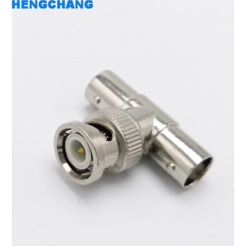 T Type tee BNC Adapter BNC Splitter Connector Coupler BNC male to 2 Female connector 50pcs