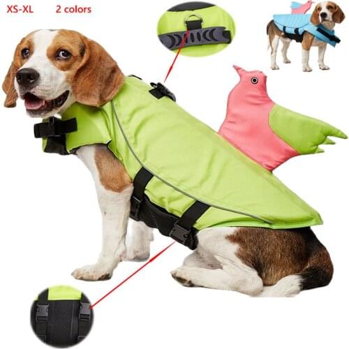 Pet Supplies Seagull Shaped Life Jackets Dog Reflective Swimming Suit Small Medium Large Dog Life Jacket