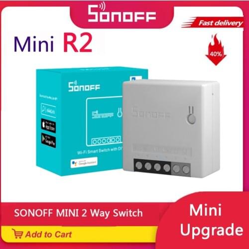 1/10PCS Sonoff Mini R2 DIY Smart Switch Small Ewelink Remote Control Wifi Switch Support An External Work With Alexa Google Home
