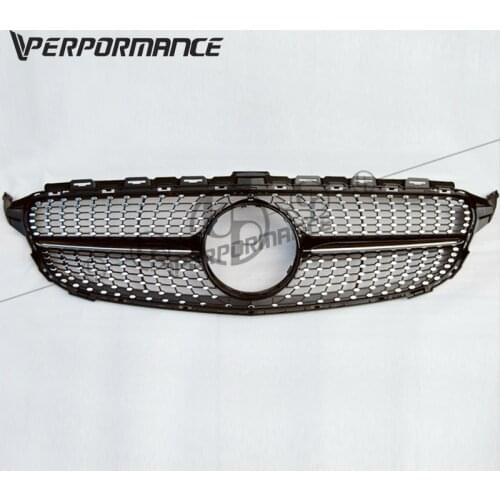 W205 diamond Front Grill fit for W205 C180 C200 C250 C300 C350 C350E C400 Racing Grills 2014~2019year