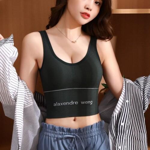 Yoga Sport Bra Racerback Crop Tank Top AW Sleeveless Shockproof Underwear Women Bra Padded Crop Top Workout Running Underwear