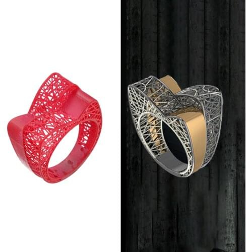 Jewelry Castable UV Resin Models DLP 3D Printing Services for Fine Mens Ring with Ready for Casting Material