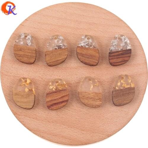 Cordial Design 100Pcs 15*21MM Jewelry Accessories/DIY Earrings Making/Drop Shape/Natural Wood & Resin/Hand Made/Earring Findings