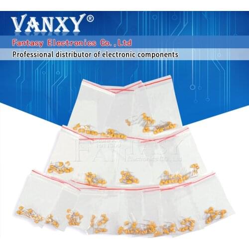 18valuesX10pcs=180pcs 20PF-105(1UF) Mono Monolithic Ceramic Capacitors 50V component diy package new original