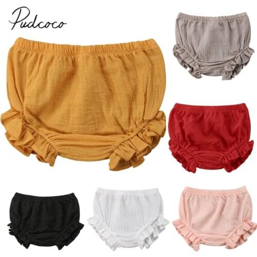 2019 Brand New Toddler Infant Kids Baby Boy Girl Kids Solid Shorts Bottoms PP Shorts Bloomers Children Summer Panties 9M-5T