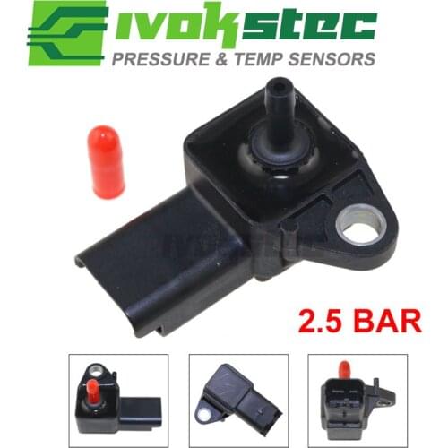 2.5BAR Manifold Boost Pressure MAP Sensor Sender 9631716680 19207T 079800-4480 For CITROEN PEUGEOT FIAT 1.4 2.0 2.2 HDi JTD