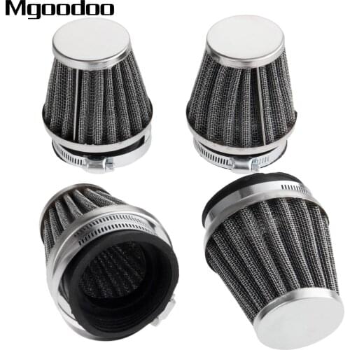 Mgoodoo 4x 54mm Double Layer Steel Air Filter Gauze Clamp-on Air Cleaner Pods ATV Scooter Minibike Dirtbike For Honda KTM Yamaha