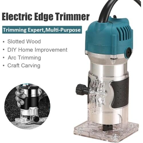 Woodworking Electric Trimmer 800w Roter for Wood Electric Wood Router for 1/4 Shank Wood Milling Cutter Wood Carving Machine