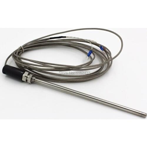 FTARP01 PT100 type 5m metal braided cable 200mm probe head RTD temperature sensor WZPT-03