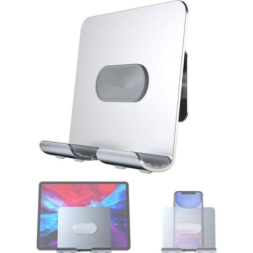 Tablet Wall Mount Stand, Adhesive Wall Dock Tablet Holder Fit 4-13" Tablets for iPad Air /Pro /Mini iPhone in Kitchen, Bathroom