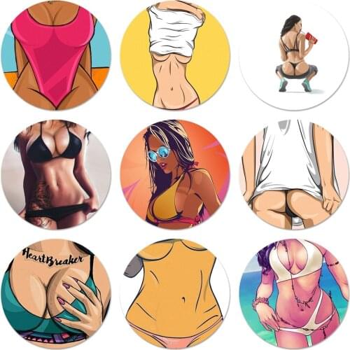 Sexy Hot Girl Summer Twerk It Swag On Badge Brooch Pin Accessories For Clothes Backpack Decoration gift 58mm