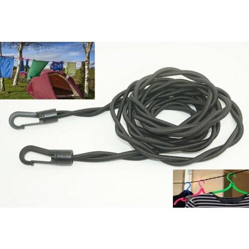 Portable Elastic Washing Clothes Line Pegs Clips Camping Caravan Travel Boat