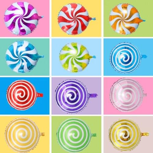 5/10pcs 18inch Sweet Candy Foil Balloons Round Lollipop Ballon Valentines Day Baby Shower Birthday Wedding Party Decor Supplies