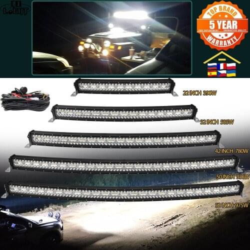 CO LIGHT 22"-52" Led Work Light Bar 12V 24V 3-Rows For Car 4x4 Uaz ATV SUV Truck Flood Led Beam Barra Offroad Driving Light Bar