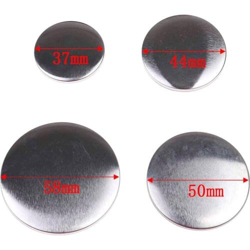 10Pcs Metal DIY Crafts Materials 37-58mm Plastic Metal Blank Badge Pin Button Parts Supplies for Clothes Badge Button Maker