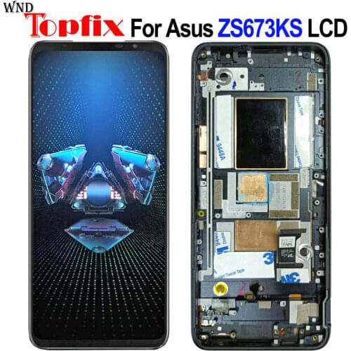 100% Tested For Asus ROG Phone 5 ZS673KS LCD Display Touch Screen Digitizer Assembly Replacement For ASUS ZS670KS LCD
