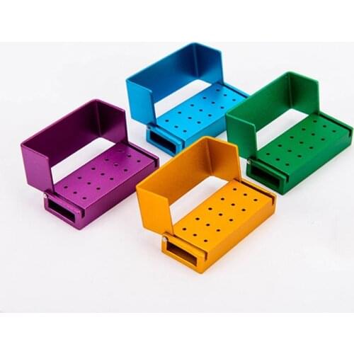2pcs/SET 15Holes Aluminium Autoclave Sterilizer Case Bur Dental Disinfection Endo Files Holder Box