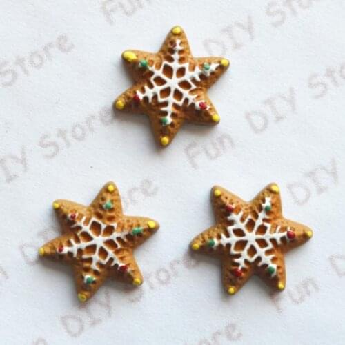 20mm resin kawaii Chirstmas snowflake flat back cabochon for decoration 50pcs/lot