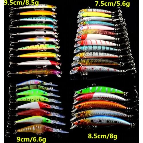 35pcs/lot Fishing Lures Set Mixed 4 Different style Minnow Model Artificial Make Quality Professional Wobblers Fishing Tackle