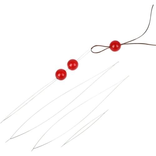 5PCs 5.5cm 11.5cm 12.8cm Big Eye Curved Beading Needles Threading String Cord Easy Jewelry Making Tools