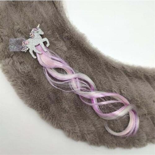 Hair Accessories Unicorn Hair Clips for Girls Rainbow Bowknot Princess Kids Long Wig Hairpins Twist Braider Hair Braiding Tools