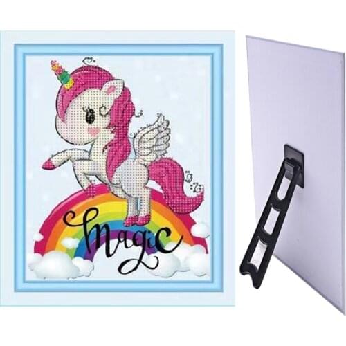 Diamond Embroidery Cross Stitch Drill Unicorn Owl DIY 5D Diamond Painting Embroidery Cartoon Painting With Frame Acrylic Kids
