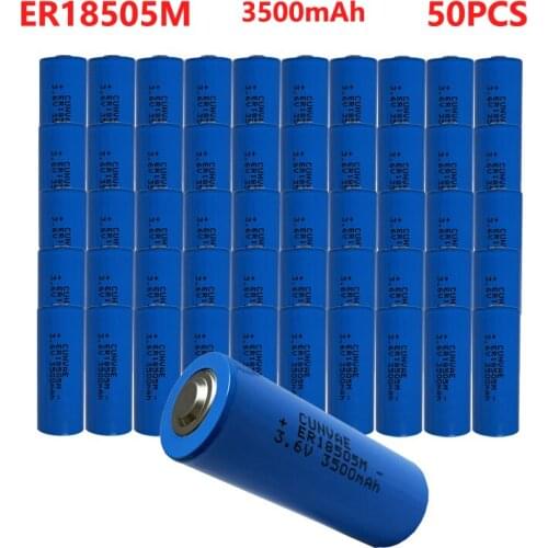 50pcs батарейка ER18505 ER18505M 3500mah lithium battery primary batteries High capacity for smart card meter 18505 LiSOCl2