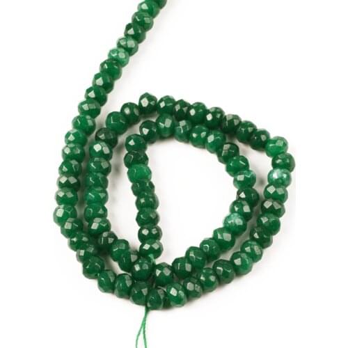 Natural Stone Faceted Flat Dark Green Jades Beads Round Loose Beads 2-4 4-6mm DIY Making Bracelet Necklace Jewelry Accessories