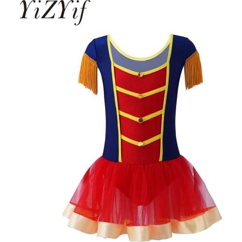 Circus Ringmaster Girls Tutu Dress Kids Child Halloween Cosplay Party Carnival Performance Costumes Baby Girls Ballet Tutu Dress