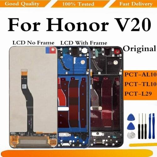 Original For Huawei Honor V20 LCD Honor View 20 Display Touch Screen Digitizer Assembly With Frame Display Spare Part