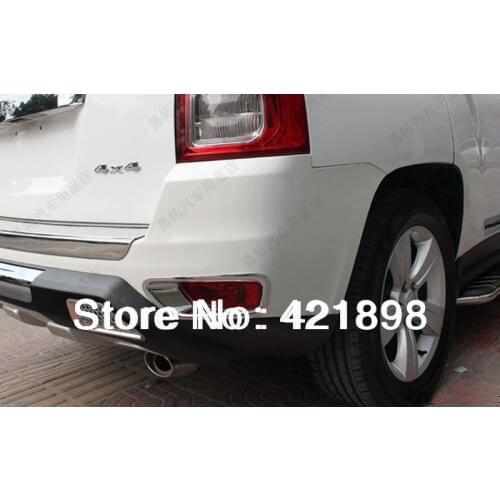 For Jeep Compass 2011 2012 2013 2014 2015 ABS Chrome Rear Fog Light Lamp Cover Trim Molding Bezel Garnish
