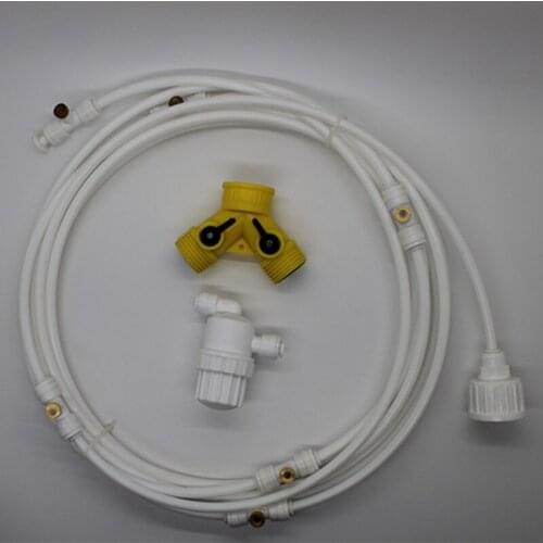 E203 (hose 6m)6pcs brass nozzle watering kits Misting Cooling System