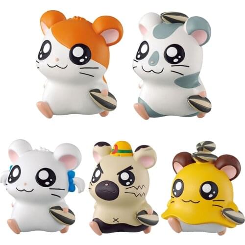 Bandai Genuine Gacha Trotting Hamtaro Line Up Action Figure Model Toys